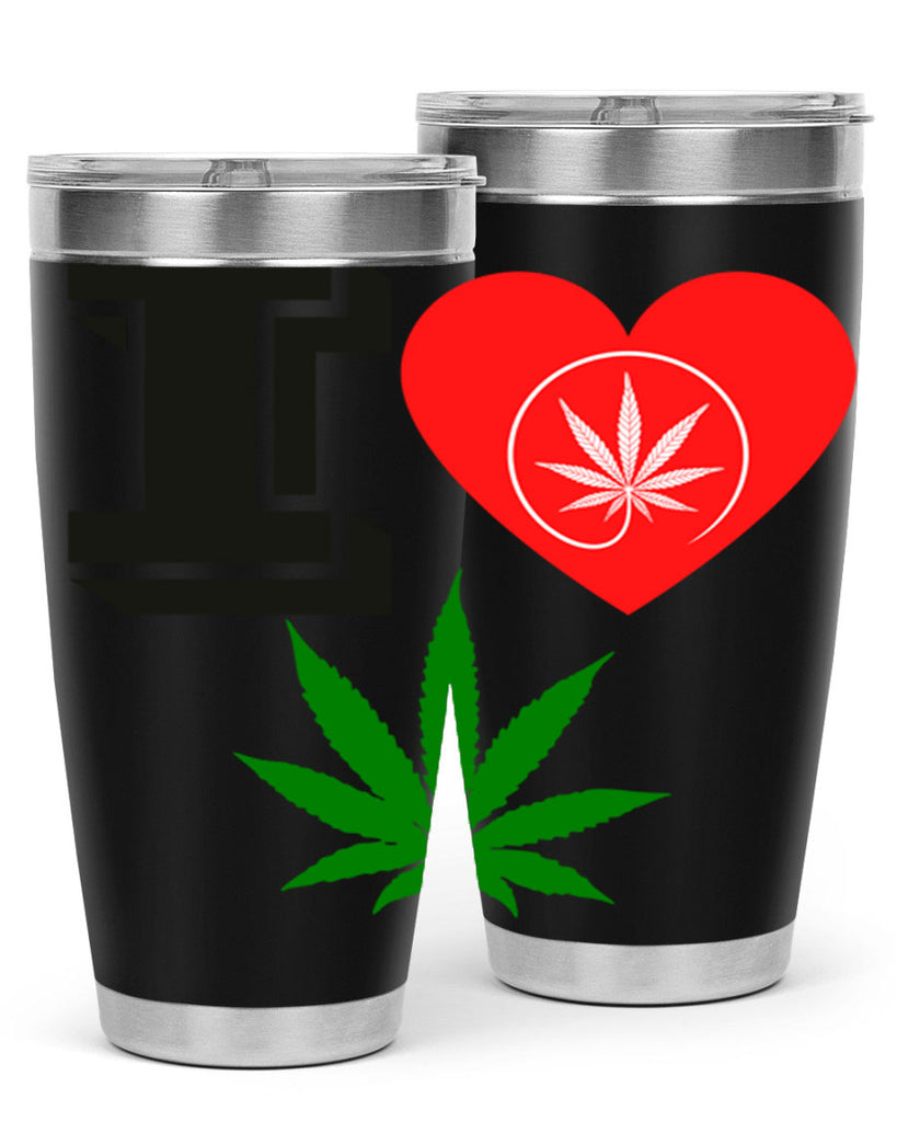 I love Cannabis heart 126#- marijuana- Tumbler