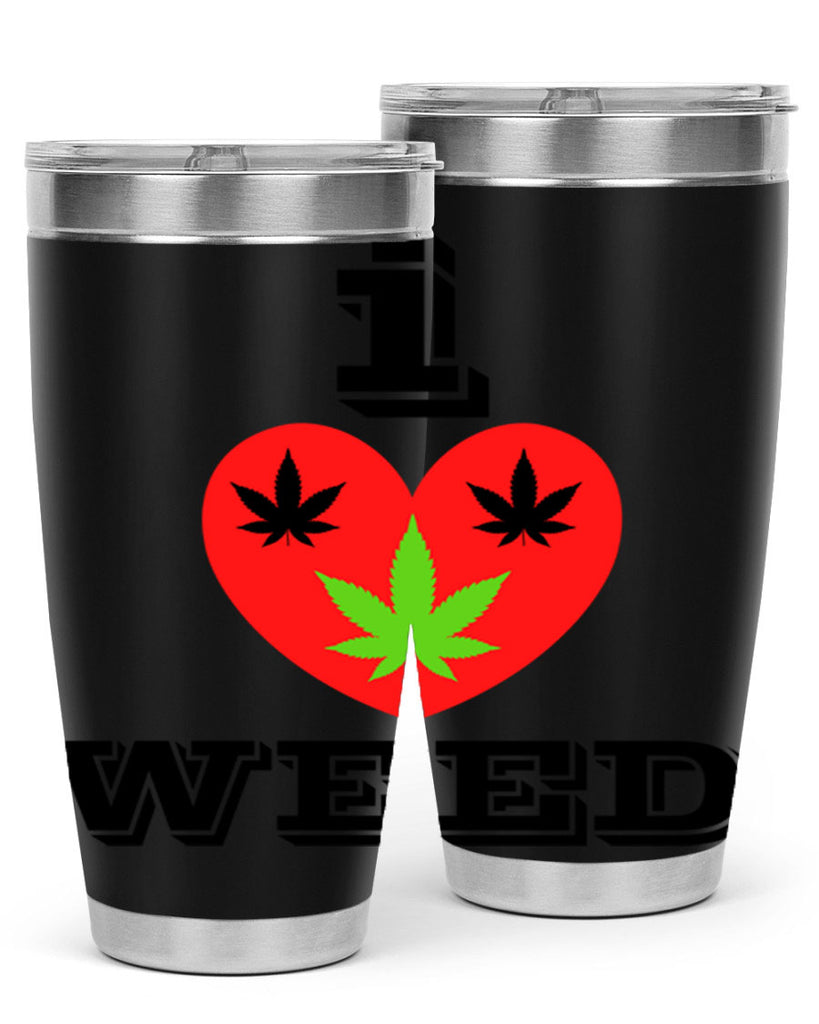 I love weed 128#- marijuana- Tumbler