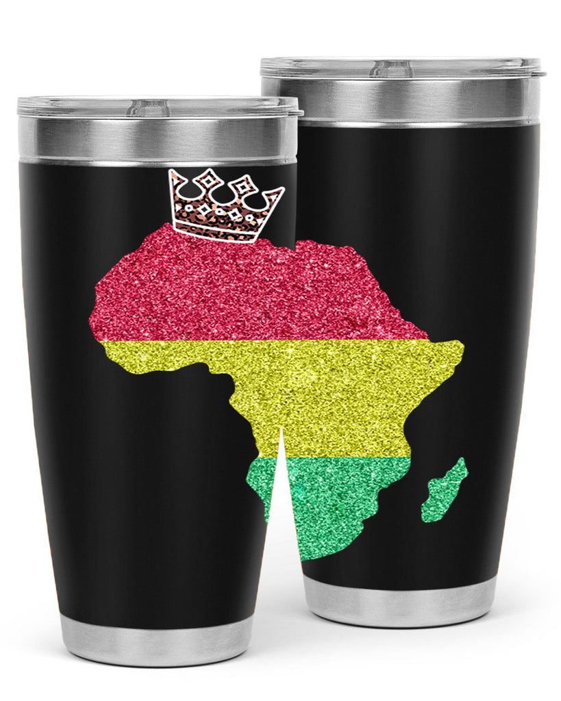 Juneteenth Crown Africa Flag 6#- Juneteenth- tumbler