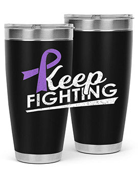 Keep Fighting Alzheimers Epilepsy Warrior Awareness Ribbon 189#- alzheimers- Cotton Tank