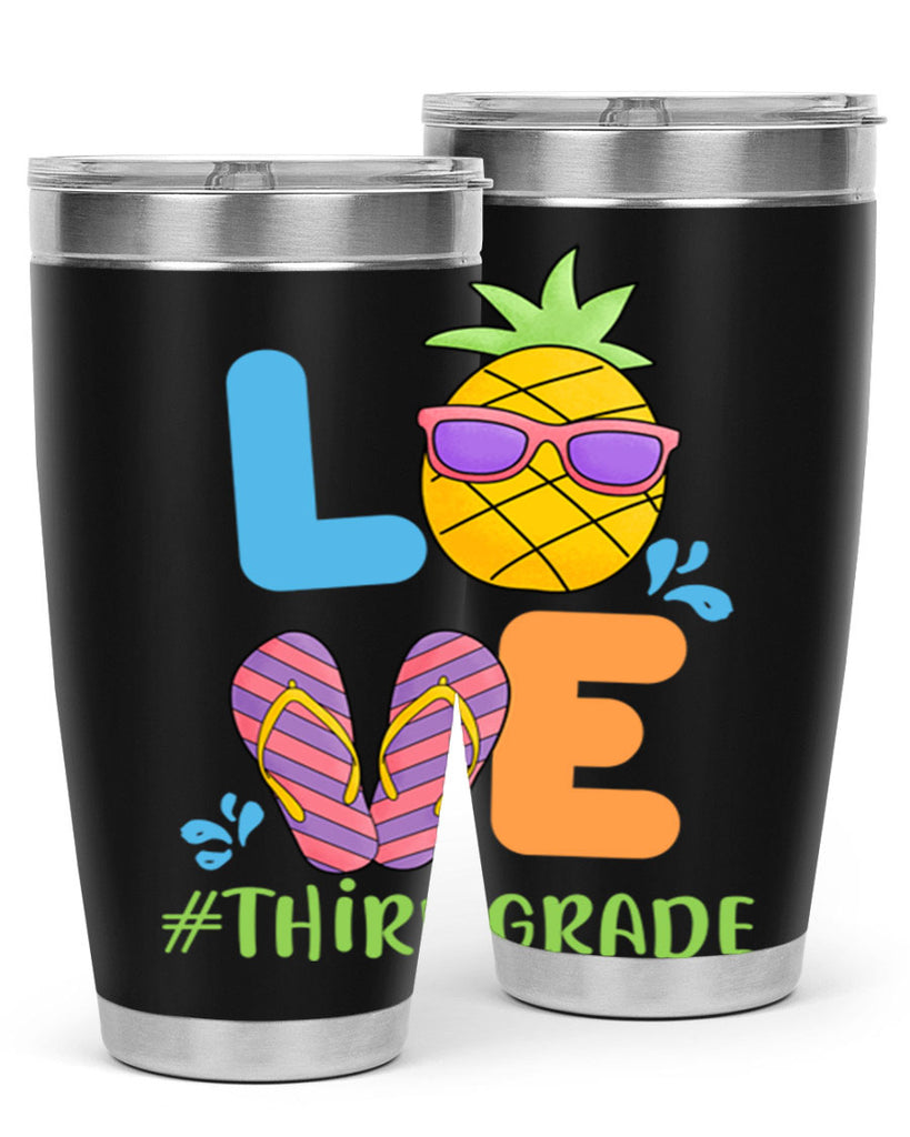 LOVE 3rd Grade Summer Pineapple 17#- 3rd grade- Tumbler