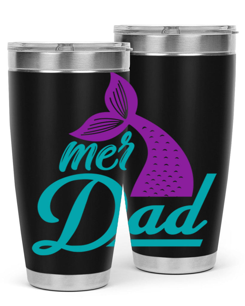 Mer Dad 325#- mermaid- Tumbler