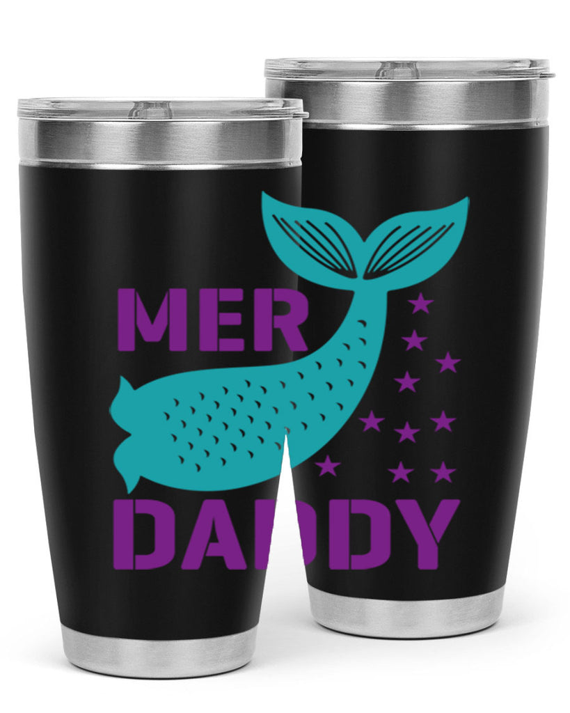 Mer Daddy 326#- mermaid- Tumbler