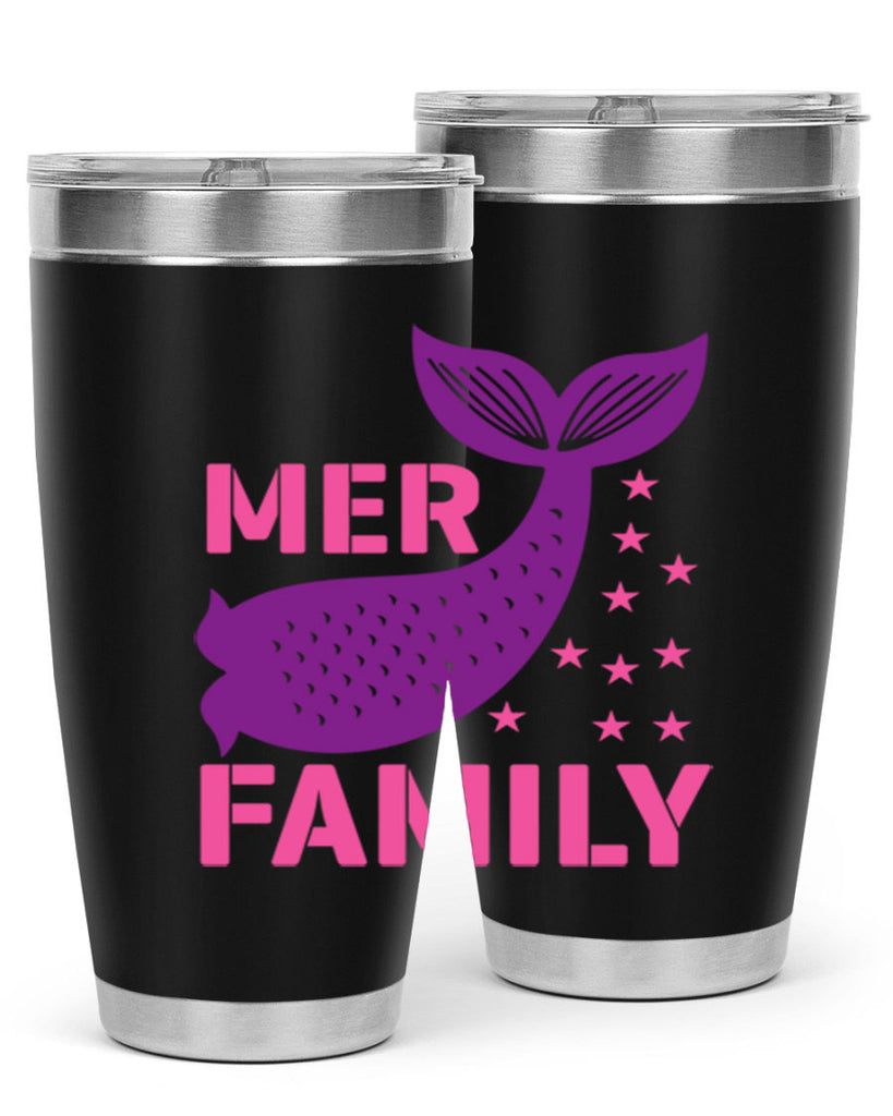 Mer Family 327#- mermaid- Tumbler