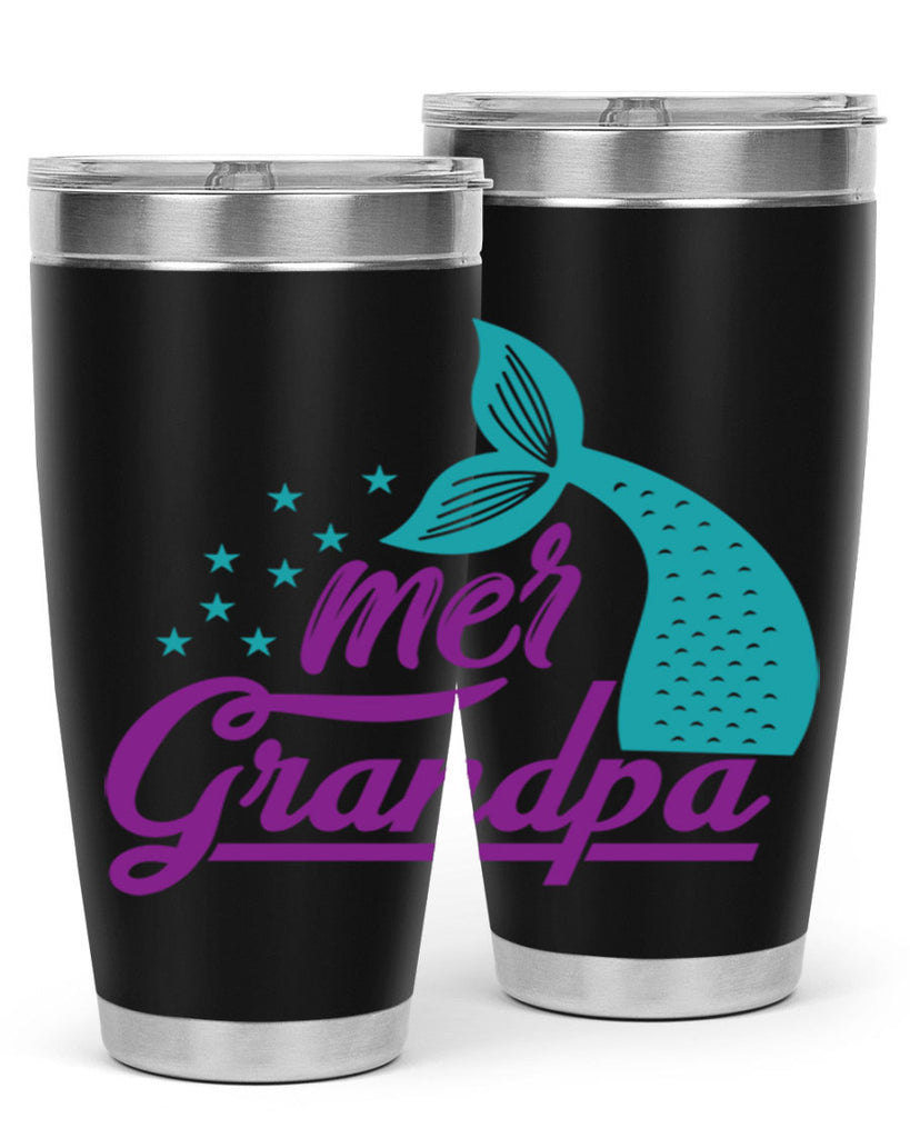 Mer Grandpa 329#- mermaid- Tumbler