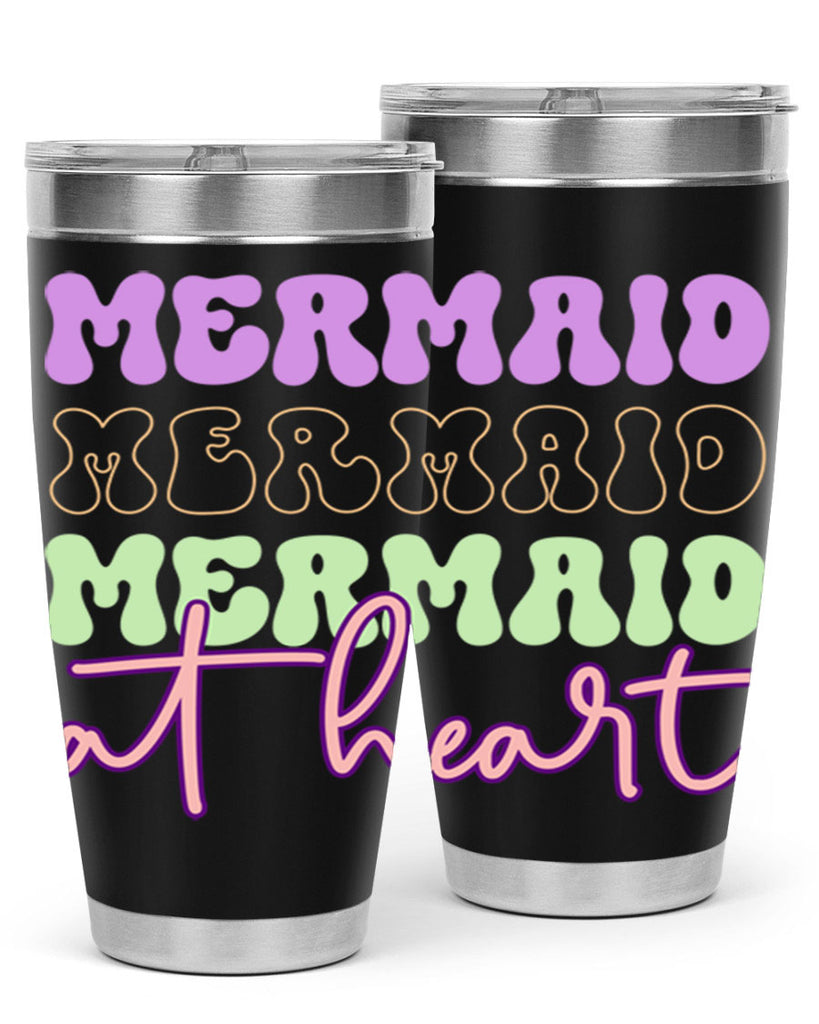 Mermaid At Heart 394#- mermaid- Tumbler