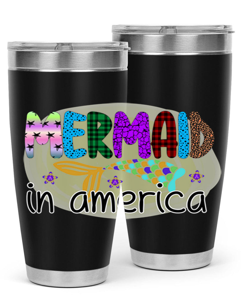 Mermaid In America 419#- mermaid- Tumbler