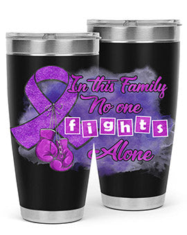 No One Figh Alone AlzheimerS Awareness 200#- alzheimers- Tumbler