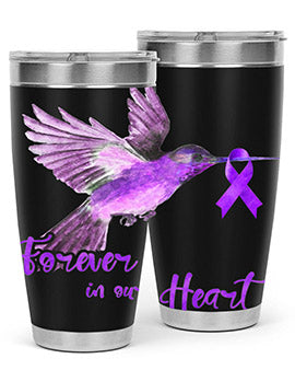 No One Figh Alone Ribbon Alzheimer 201#- alzheimers- Tumbler