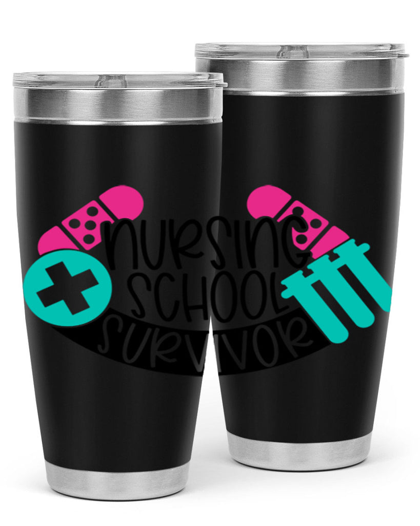 Nursing School Survivor Style Style 64#- nurse- tumbler