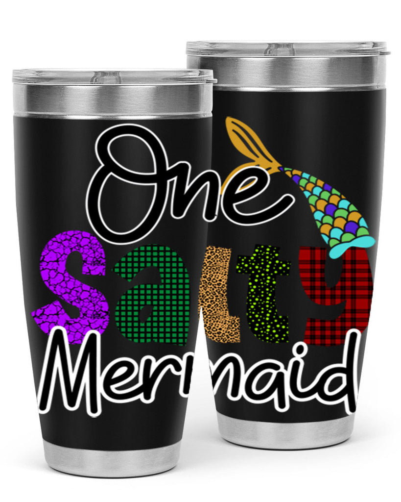 One Salty Mermaid 526#- mermaid- Tumbler