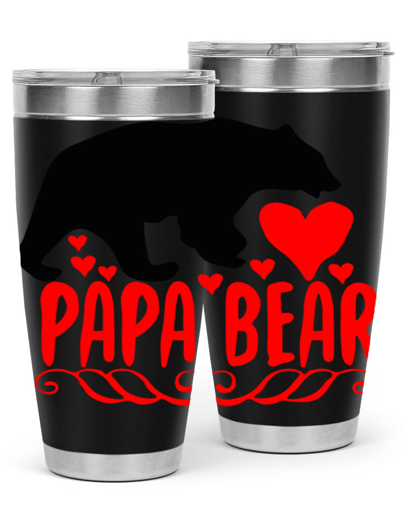 Papa bear 22#- grandpa - papa- Tumbler