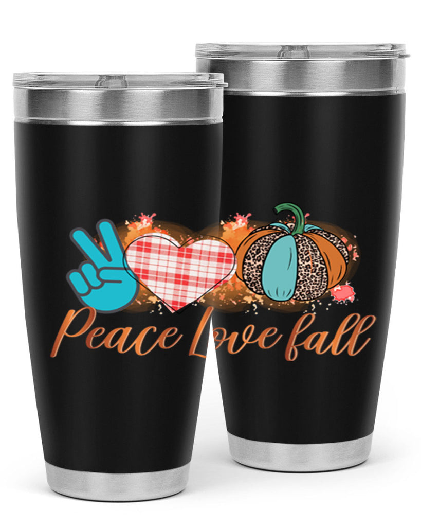 Peace Love Fall 466#- fall- Tumbler