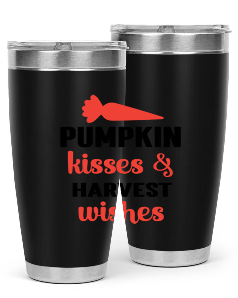 Pumpkin kisses harvest wishes 524#- fall- Tumbler
