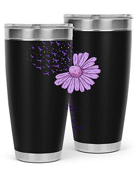 Purple Daisy Faith AlzheimerS Awareness 209#- alzheimers- Tumbler