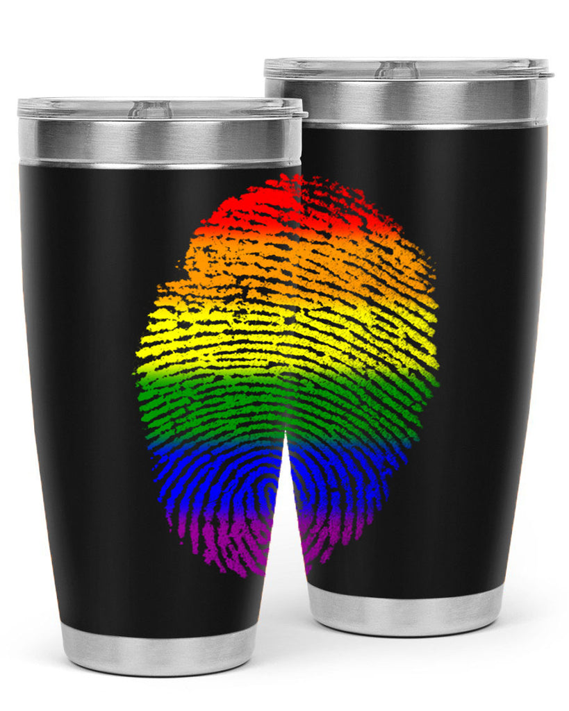 Rainbow Finger print 10#- lgbt- Tumbler