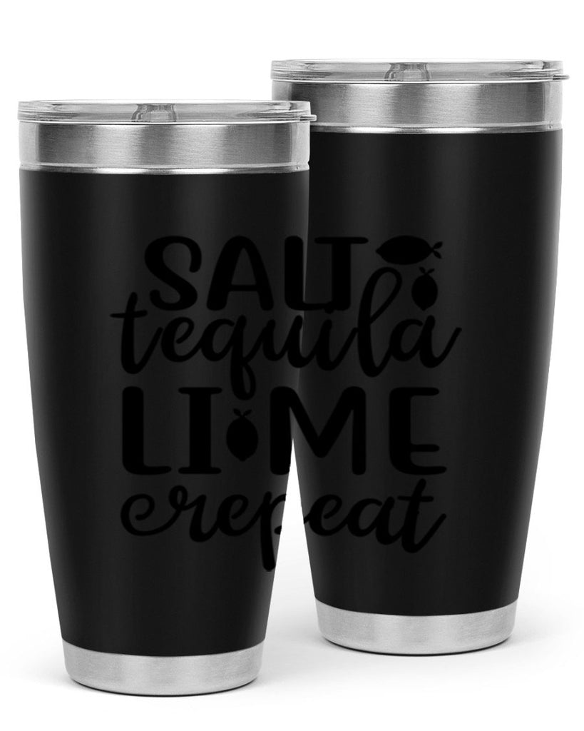 Salt tequila lime repeat 558#- mermaid- Tumbler