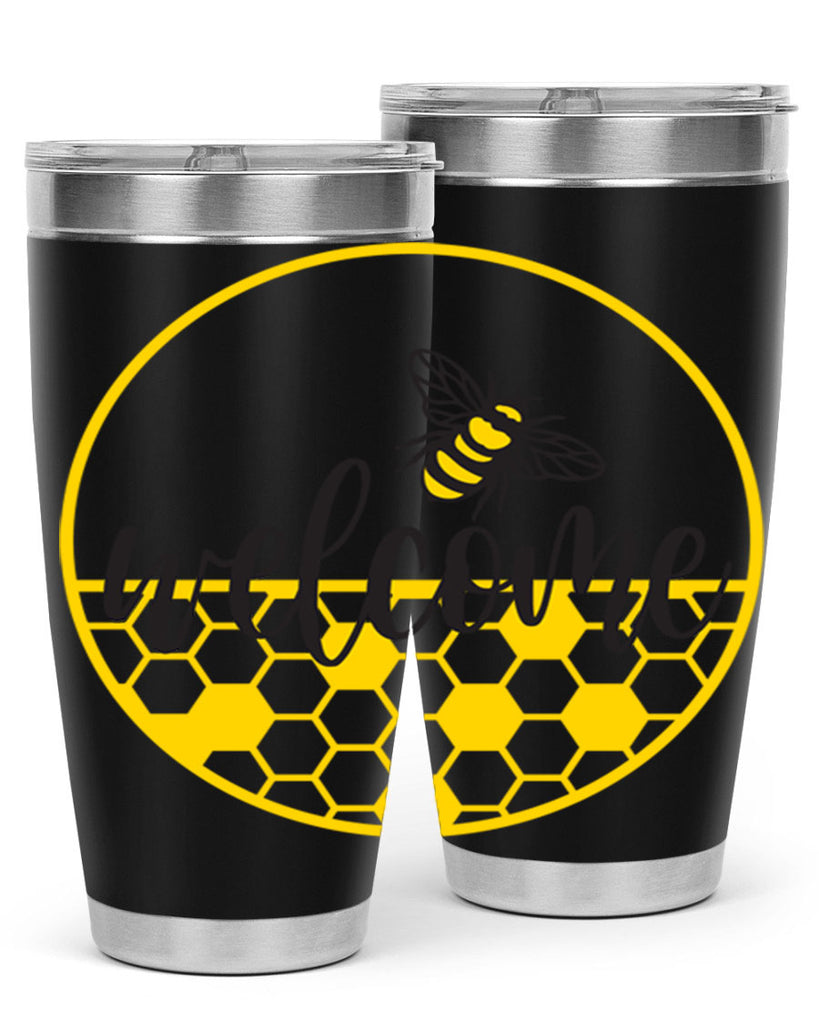 Welcome Bee and hive567#- spring- Tumbler