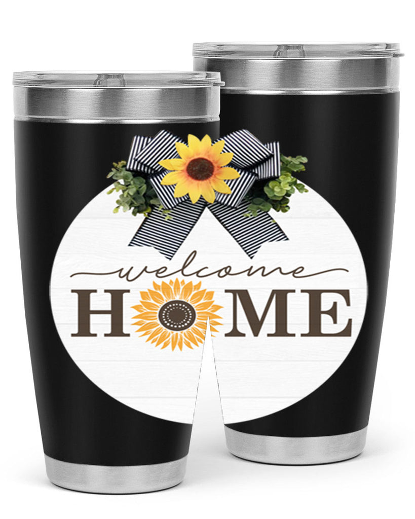 Welcome Home sunflower Mockup572#- spring- Tumbler