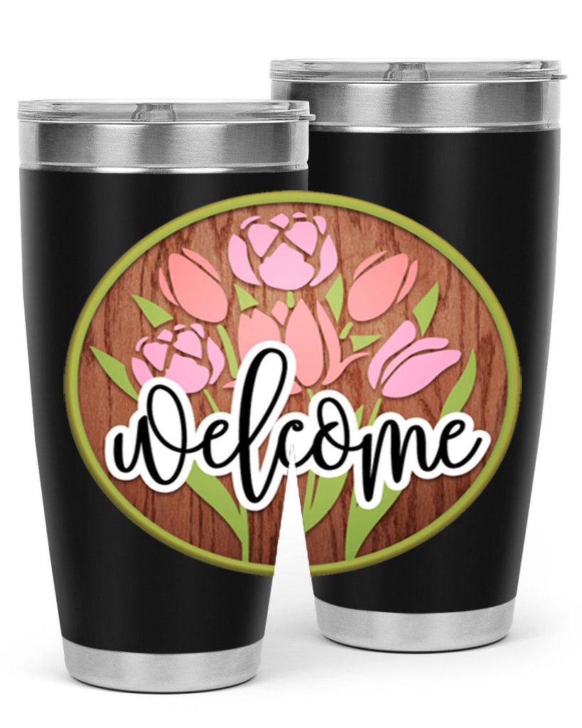 Welcome flowers bouquet Mockup570#- spring- Tumbler