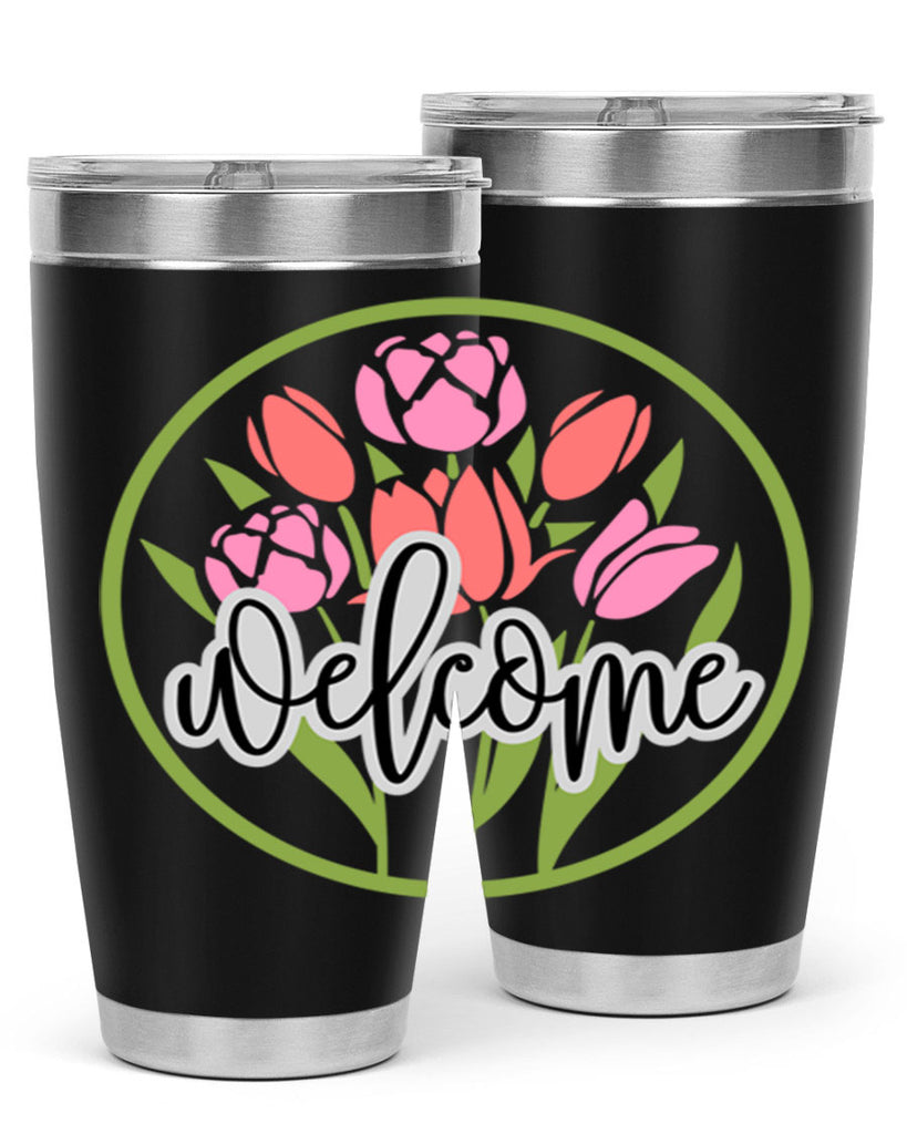 Welcome flowers bouquet571#- spring- Tumbler