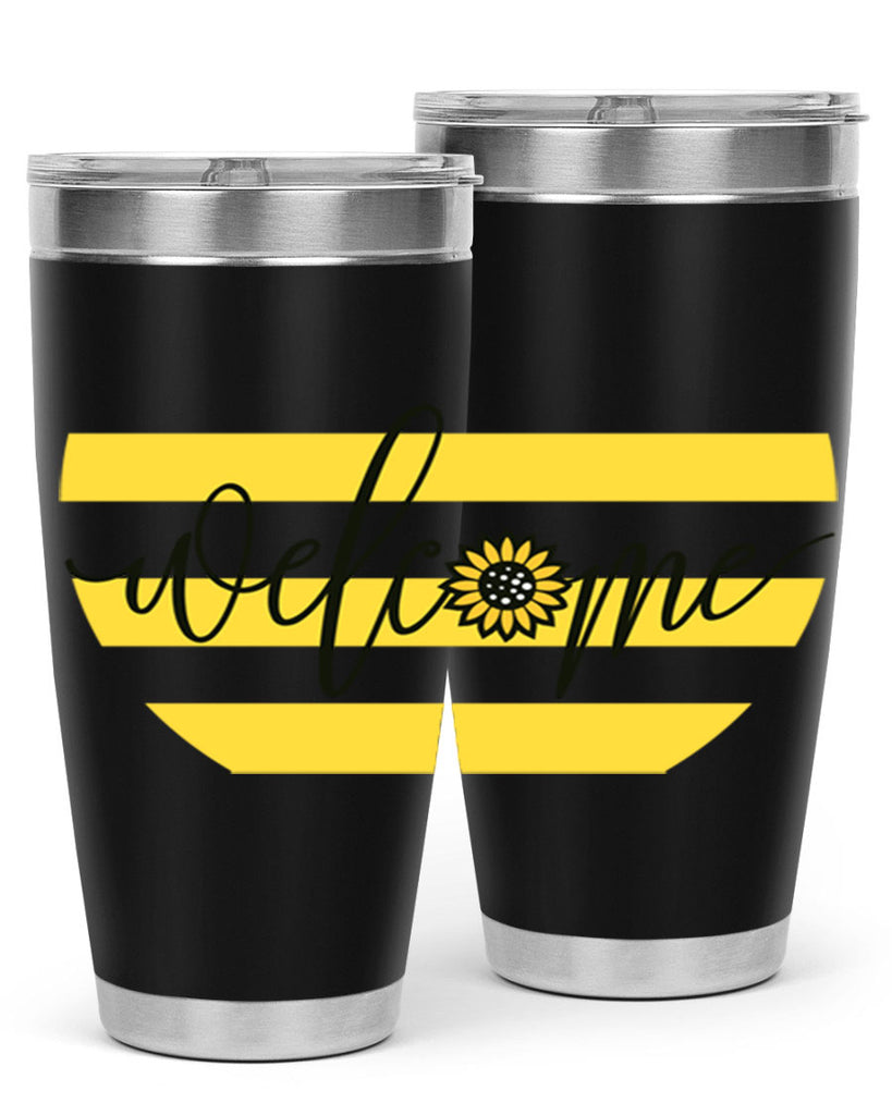 Welcome with sunflower592#- spring- Tumbler