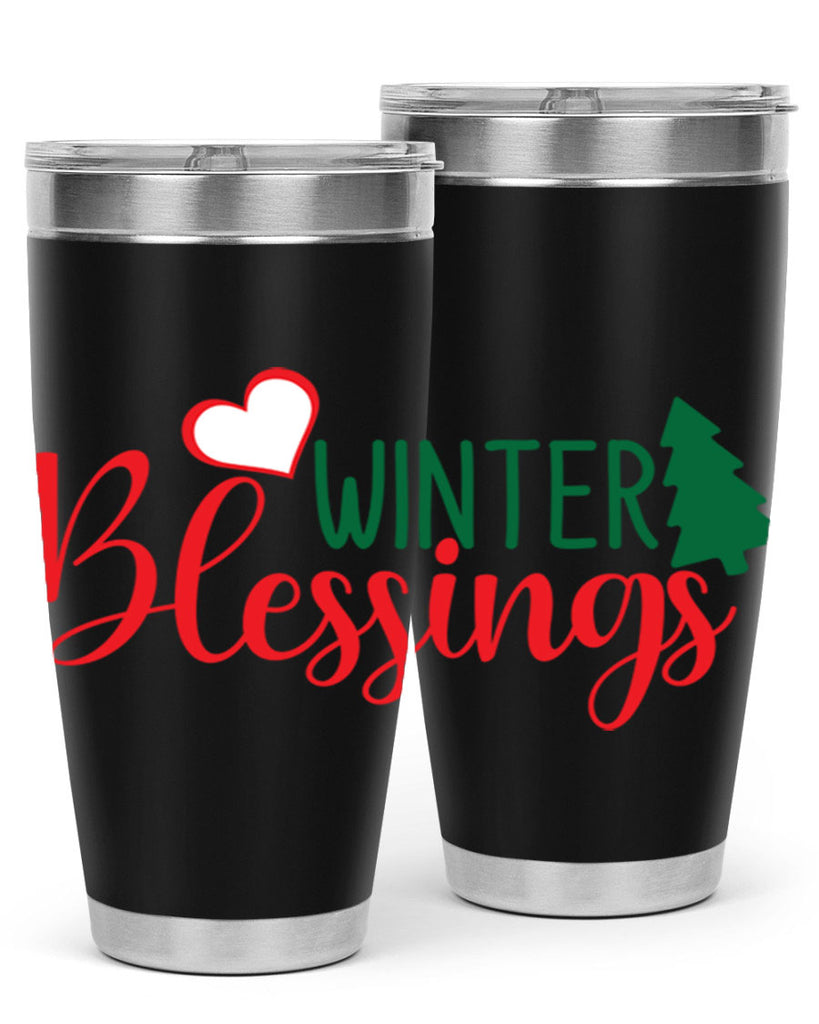 Winter Blessings 546#- winter- Tumbler