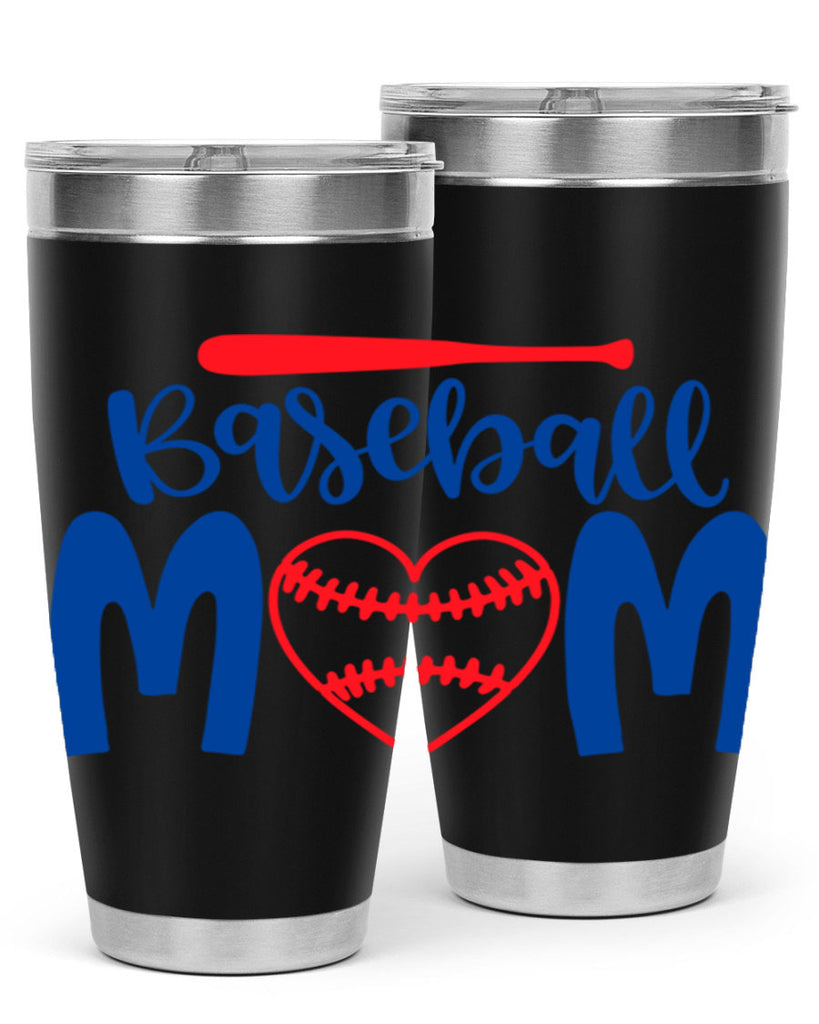 baseball mom 278#- mom- Tumbler