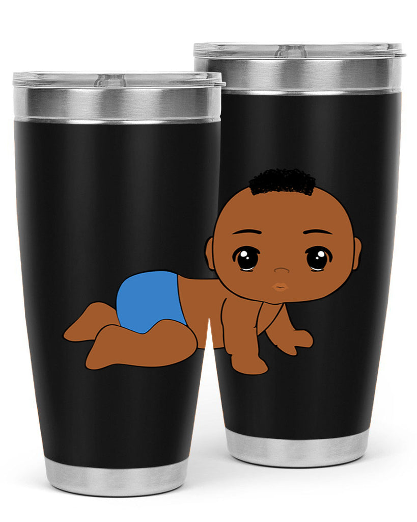 black baby boy 9#- black men - boys- tumbler