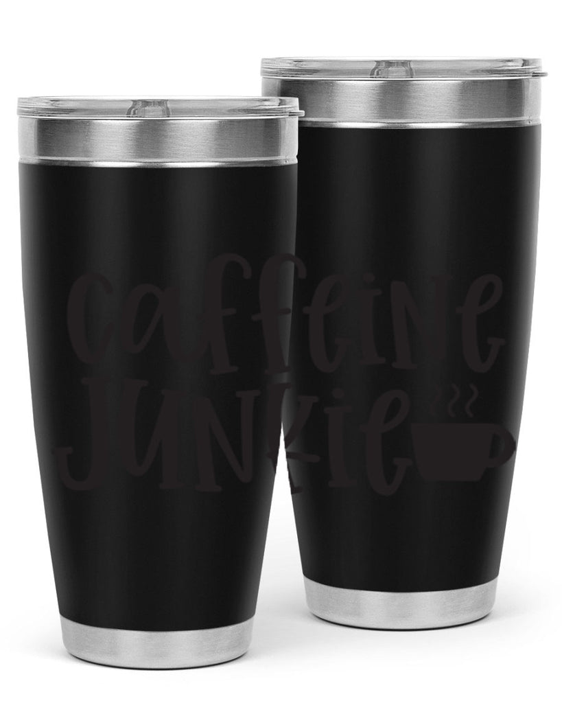 caffeine junkie 412#- mom- Tumbler