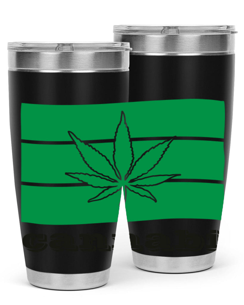 cannabi flag 36#- marijuana- Tumbler