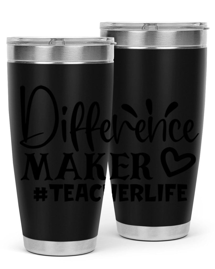 difference maker teacherlife Style 185#- teacher- tumbler