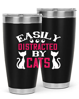 easily distracted by cats Style 46#- cat- Tumbler