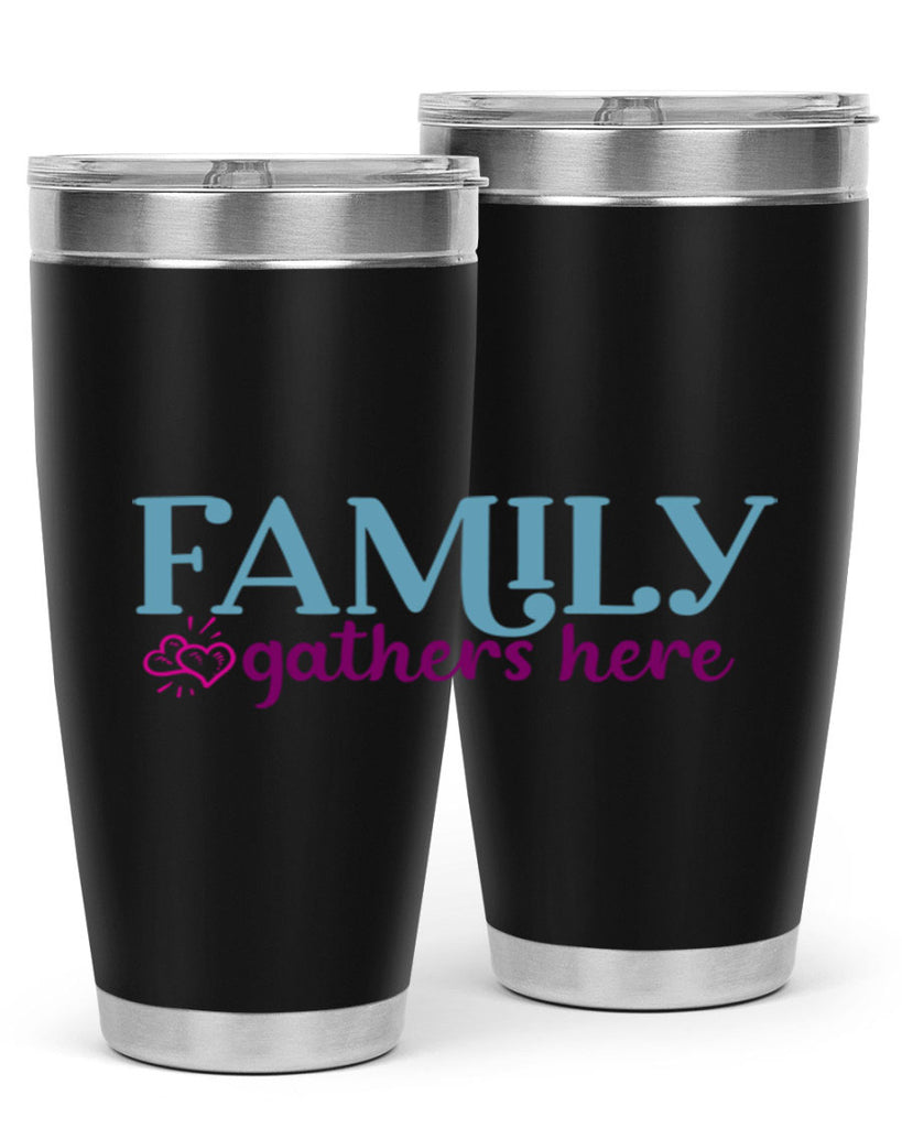 family gathers here 40#- family- Tumbler