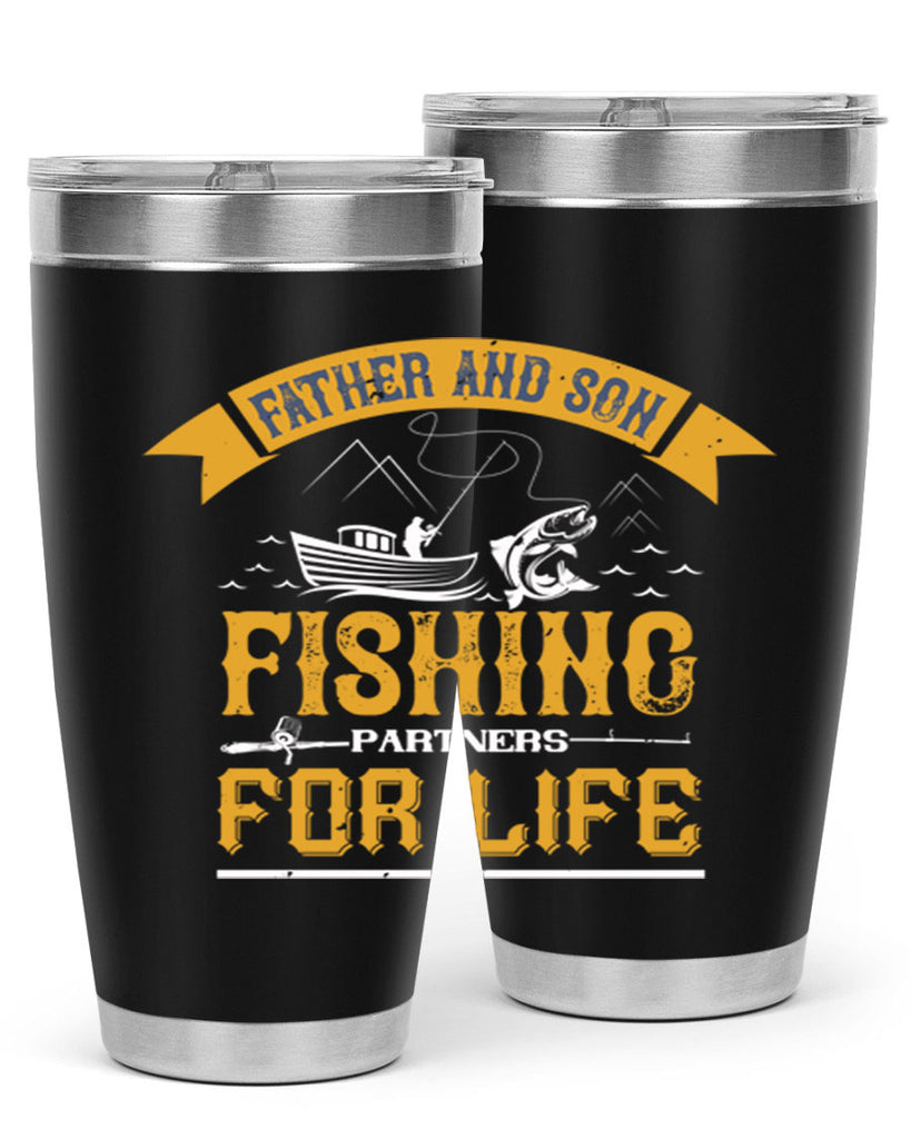 father and son fishing partners for life 158#- fishing- Tumbler