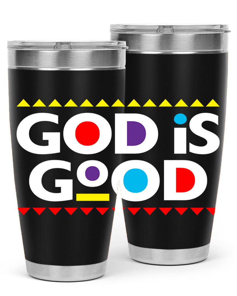 god is good 143#- black words phrases- Cotton Tank