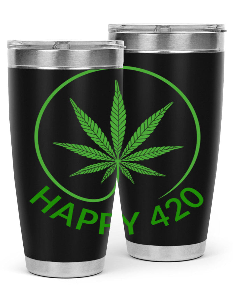 happy 420 100#- marijuana- Tumbler