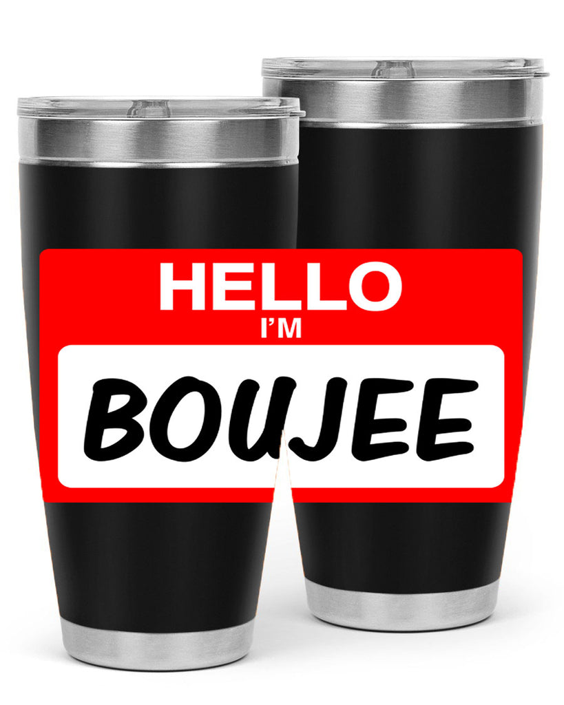 hello im boujee 131#- black words phrases- Cotton Tank