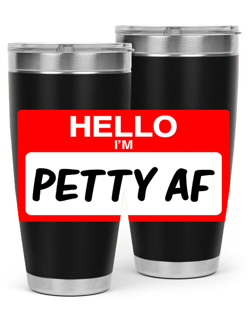 hello im pettyaf 130#- black words phrases- Cotton Tank