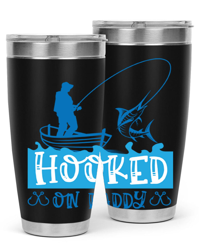 hooked on daddy 218#- fishing- Tumbler