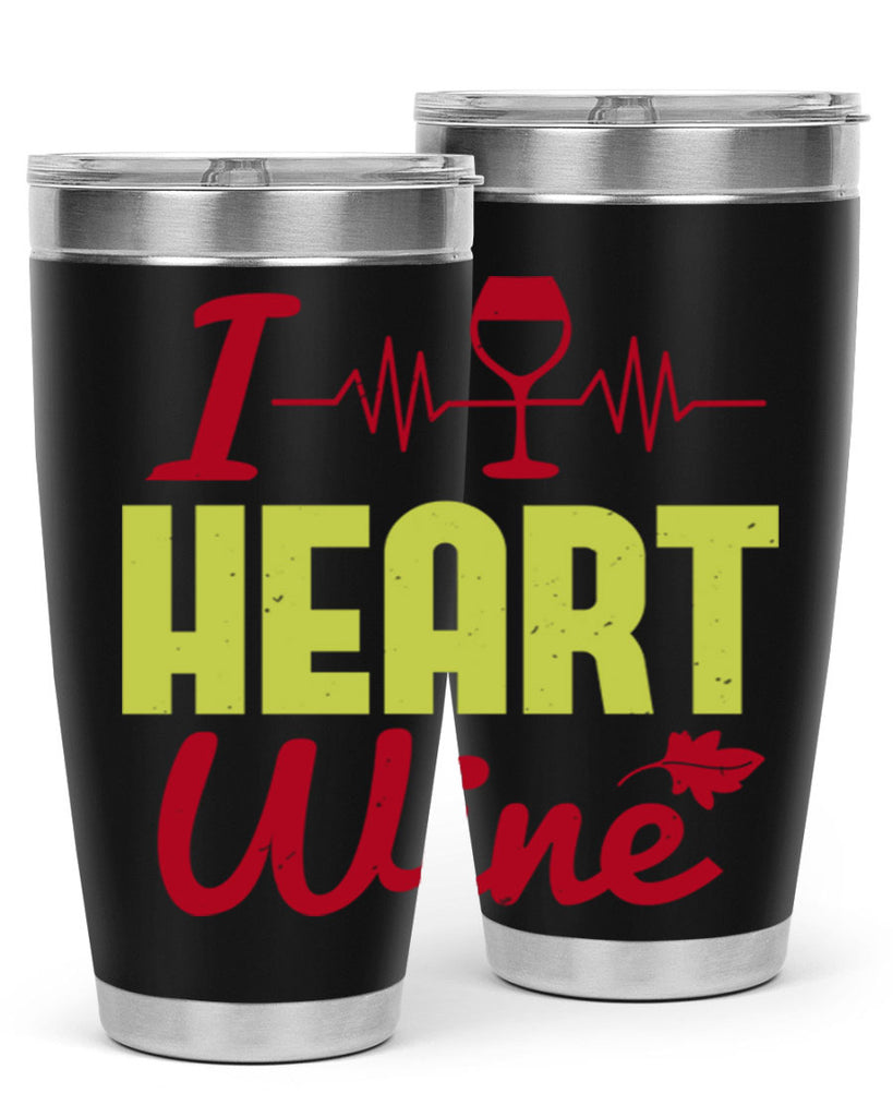 i heart wine 211#- wine- Tumbler