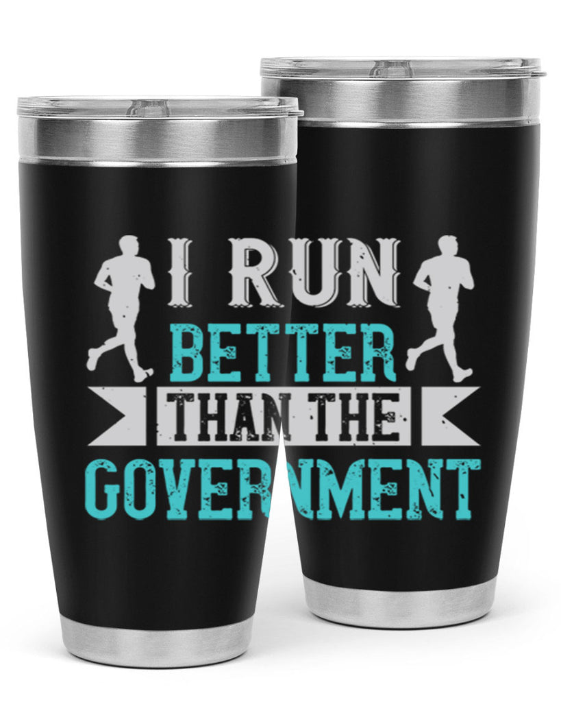 i run better than the government 39#- running- Tumbler