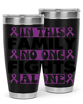 in this family no one fights alone 188#- alzheimers- Tumbler