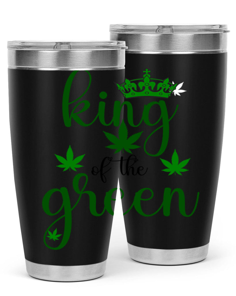 king of the green 177#- marijuana- Tumbler