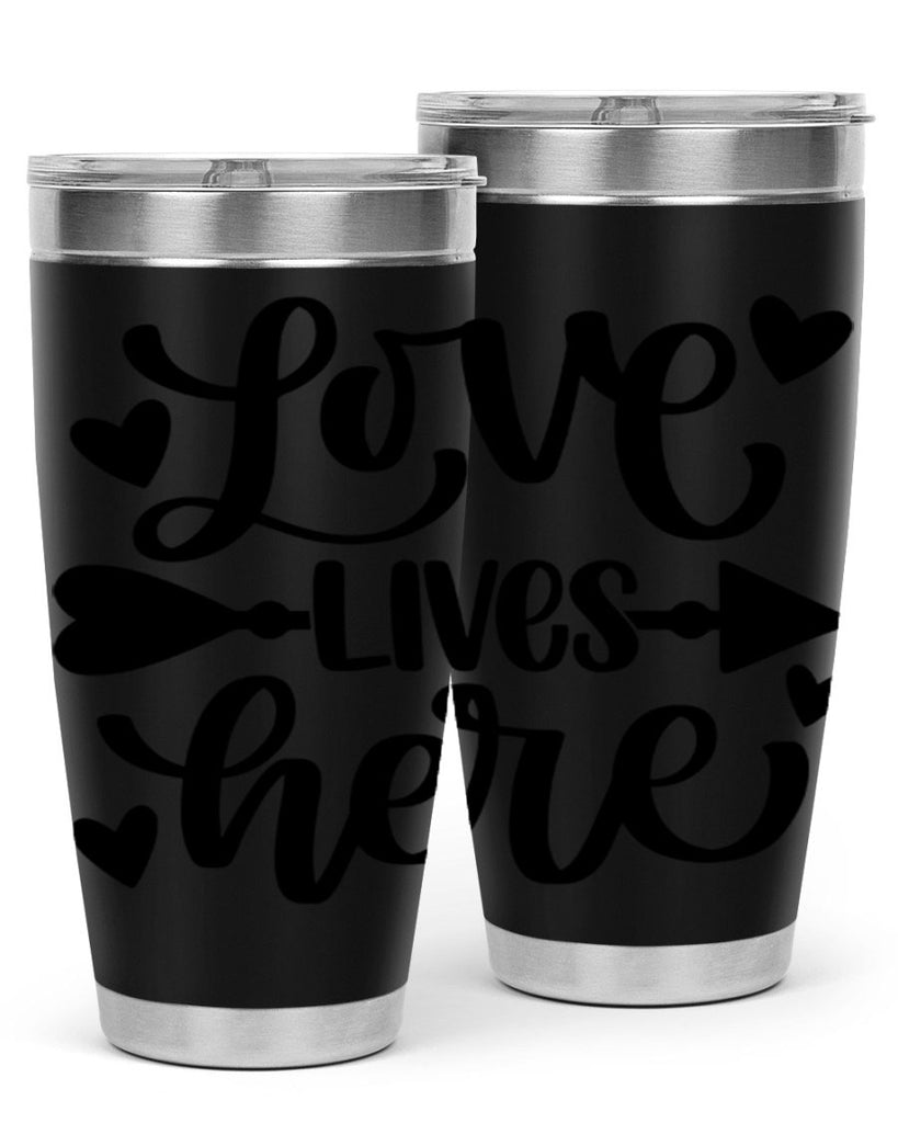 love lives here 7#- home- Tumbler