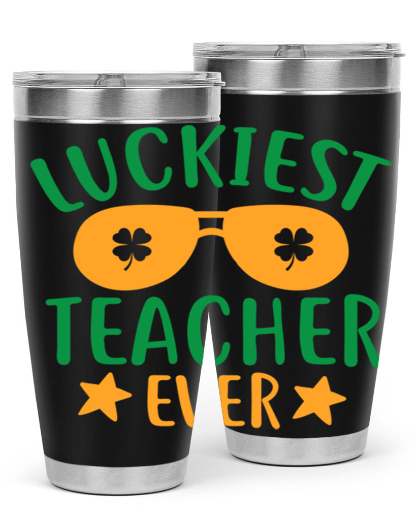 luckiest teacher ever 13#- mardi gras- Tumbler