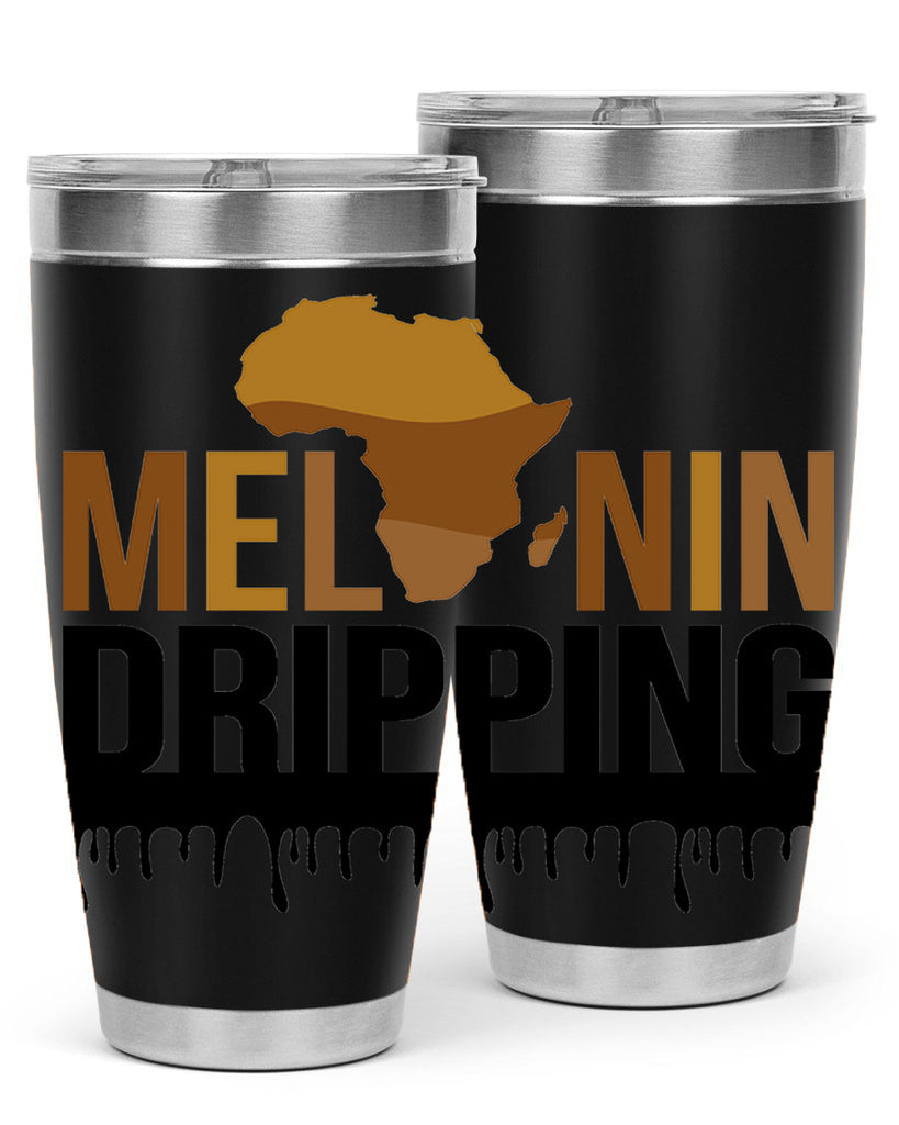 melanin dripping 182#- black words phrases- Cotton Tank