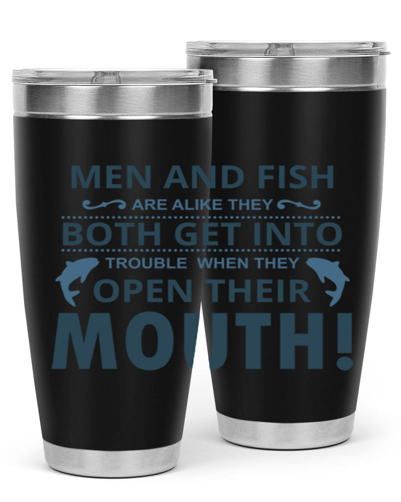 men fish 52#- fishing- Tumbler