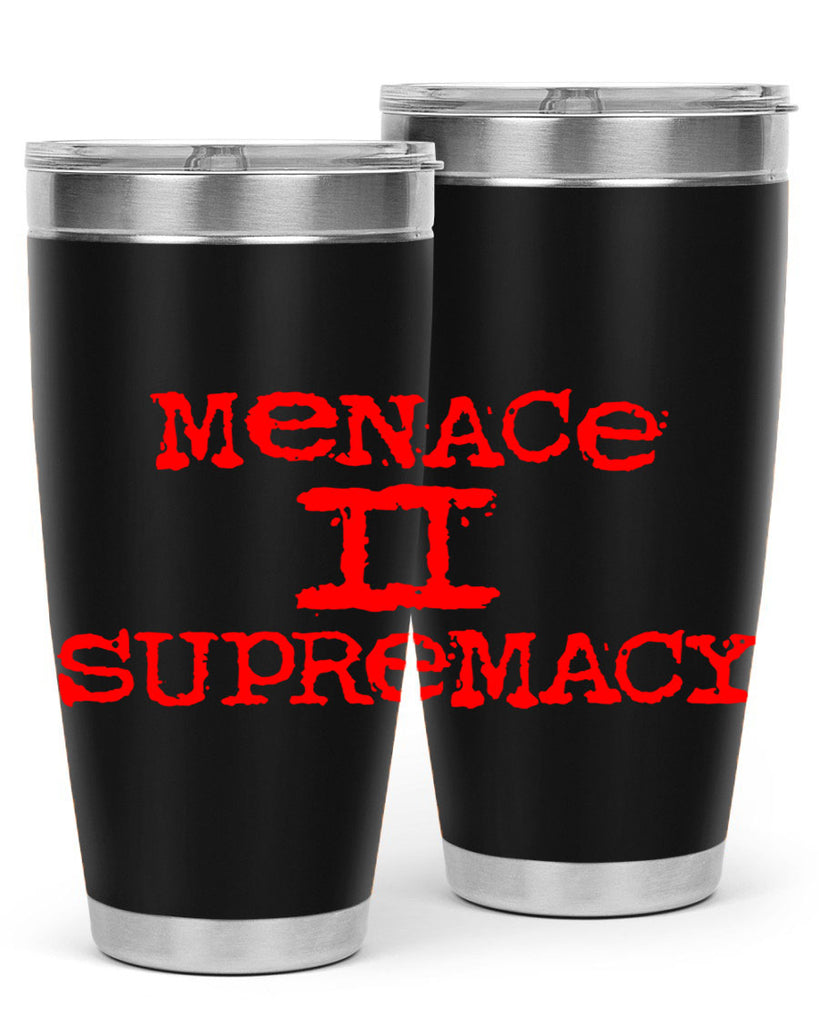 menace to supremacy 69#- black words phrases- Cotton Tank