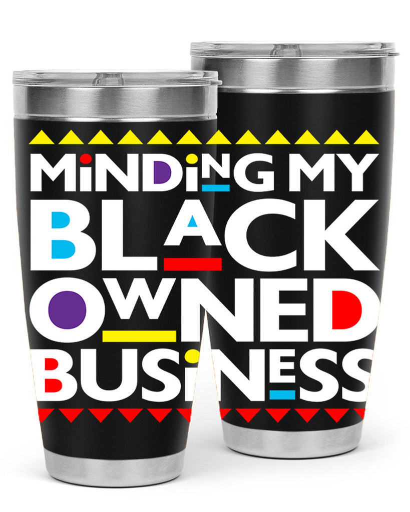 minding my black ownedbusiness 68#- black words phrases- Cotton Tank